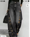 High waist, wide leg pant