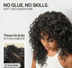 Deep wave curly bang wig