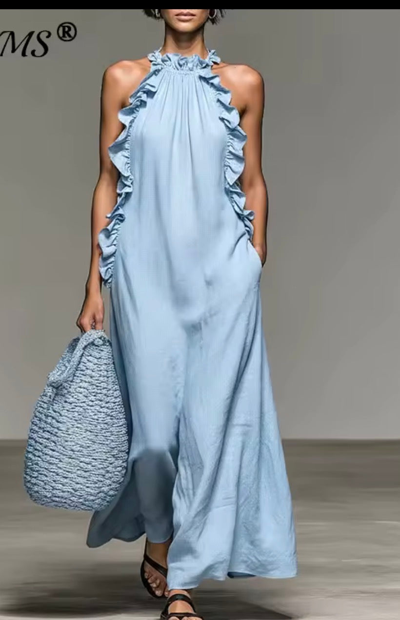 Beautiful summer sleeveless gown