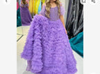 Gorgeous Girls Pageant Ruffles Beading Luxury Gowns Elegant Purple A-Line Off Shoulder Flower Girl Dresses Customized