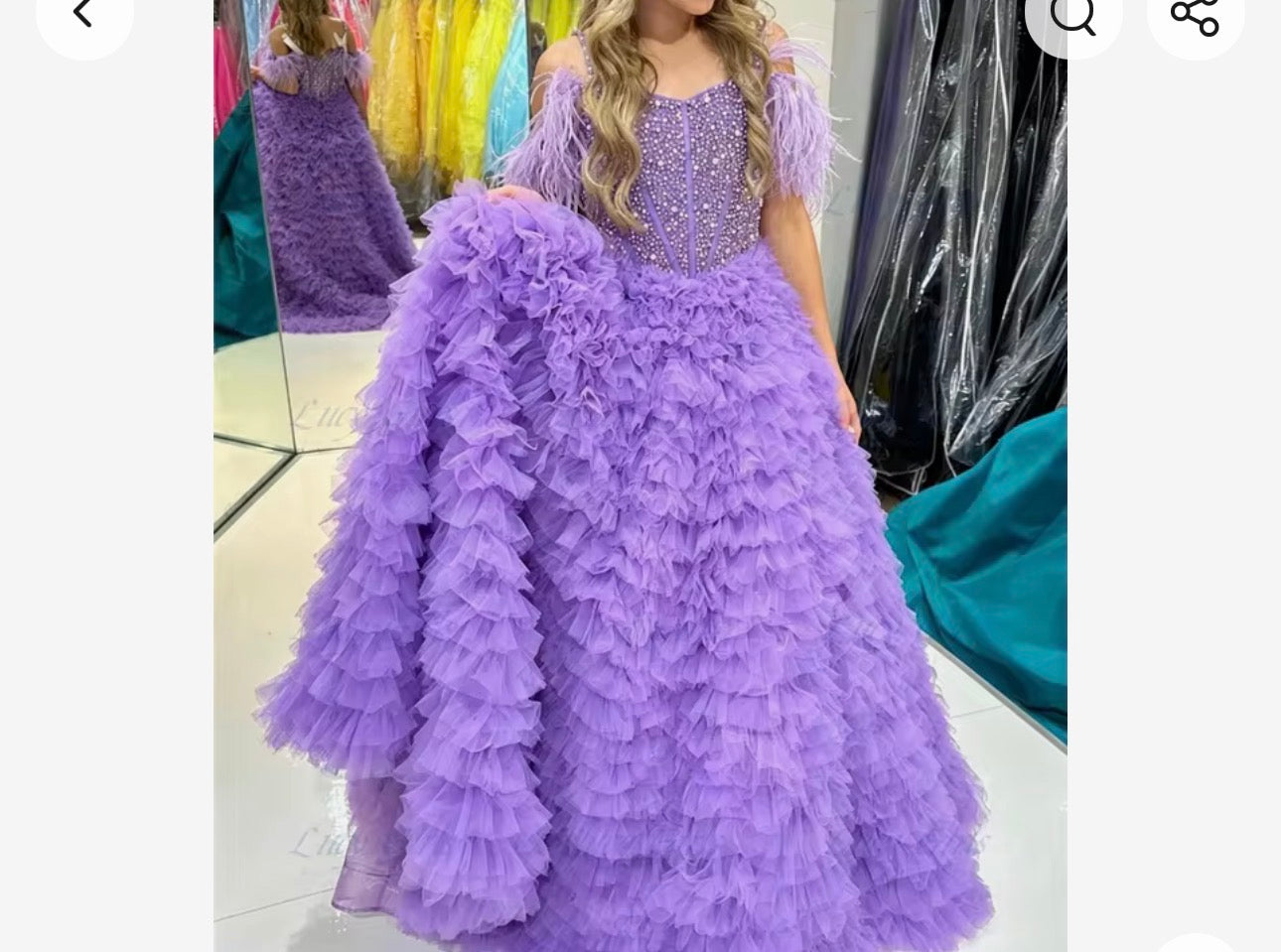 Gorgeous Girls Pageant Ruffles Beading Luxury Gowns Elegant Purple A-Line Off Shoulder Flower Girl Dresses Customized