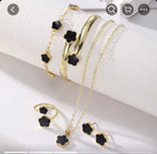 5 piece beautiful jewelry set in white or black