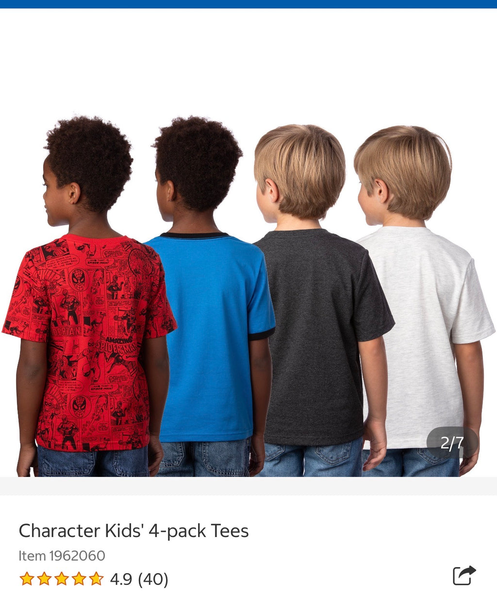Disney collection of boys t shirt 4 pack