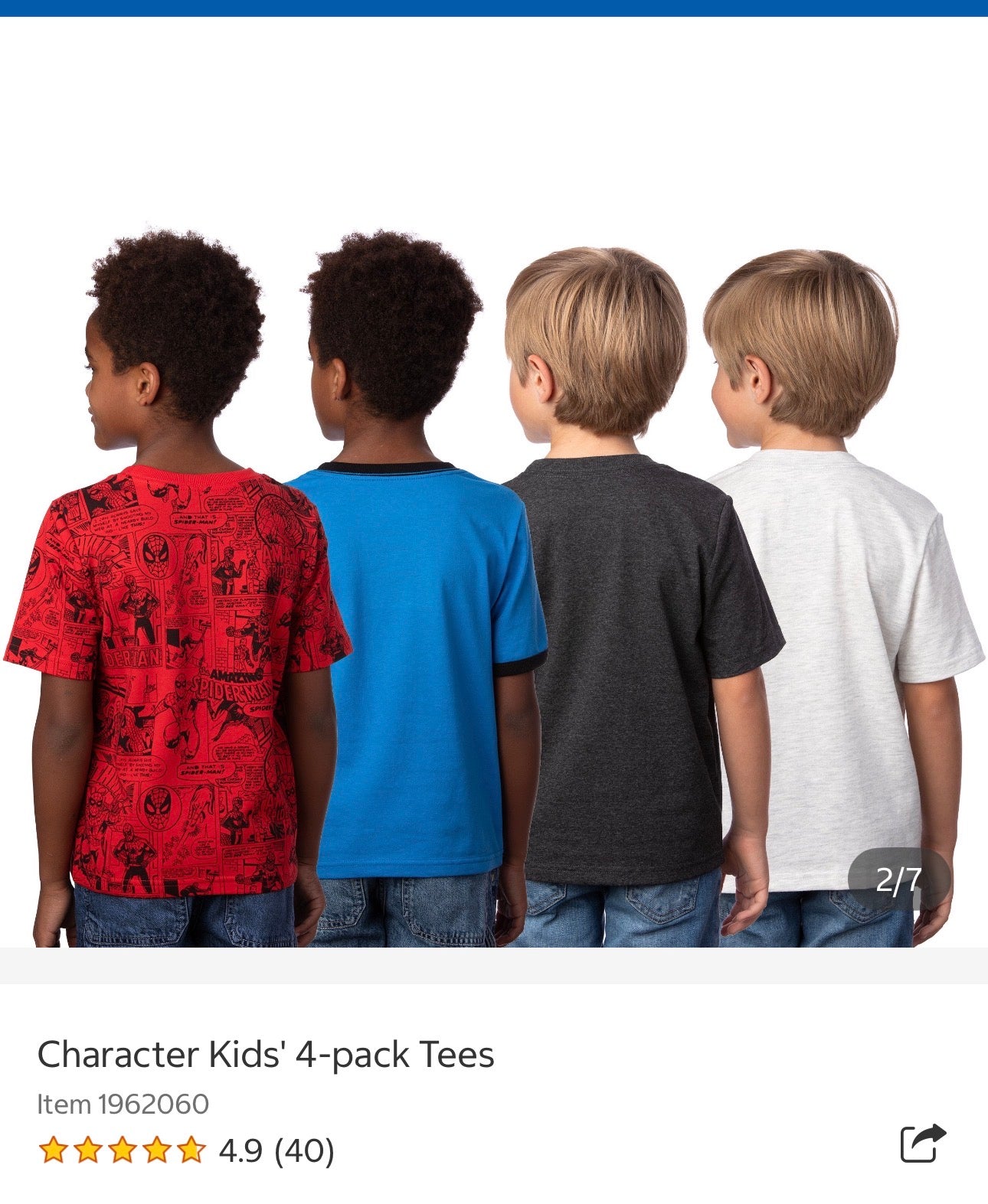Disney collection of boys t shirt 4 pack