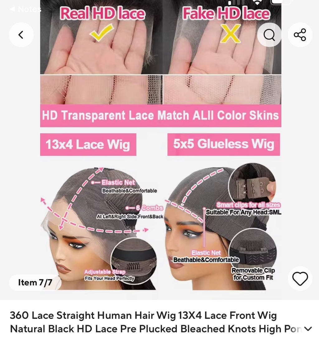 360 straight human hair 20inches