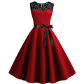 Vintage Lace Swing Midi Dress