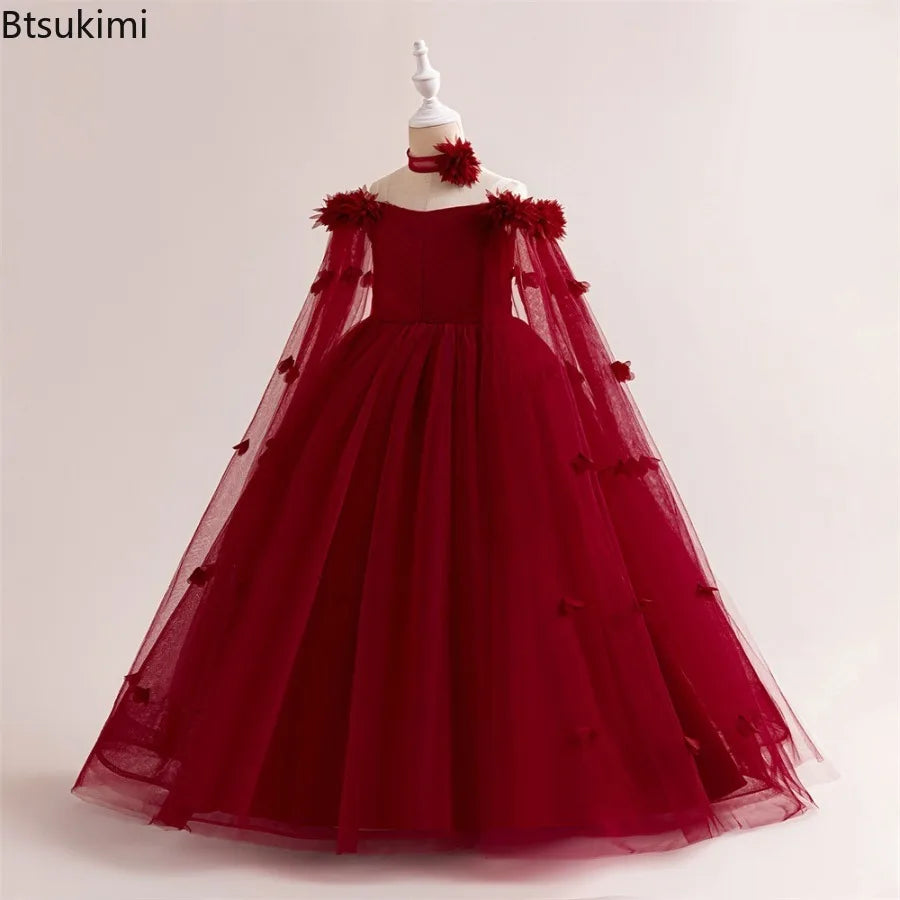 Flower Lace Princess Tutu Dress for Girls