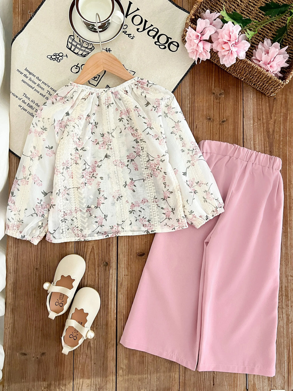 Girls Spring & Autumn Patchwork Print Set