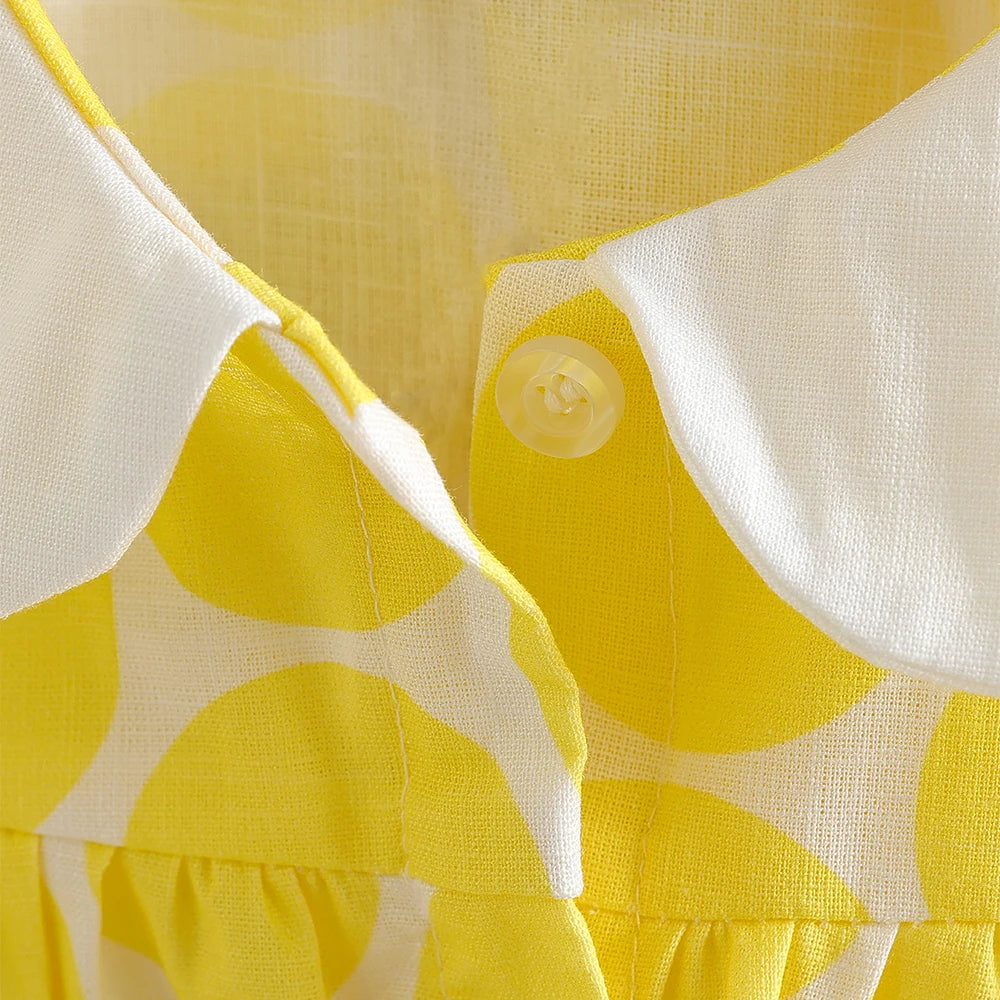 Yellow Polka Dot Summer Dress