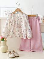 Girls Spring & Autumn Patchwork Print Set