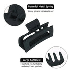 4-Piece Coffee & Black Hair Claw Clip Set