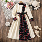 Floral Panel Modest Dress