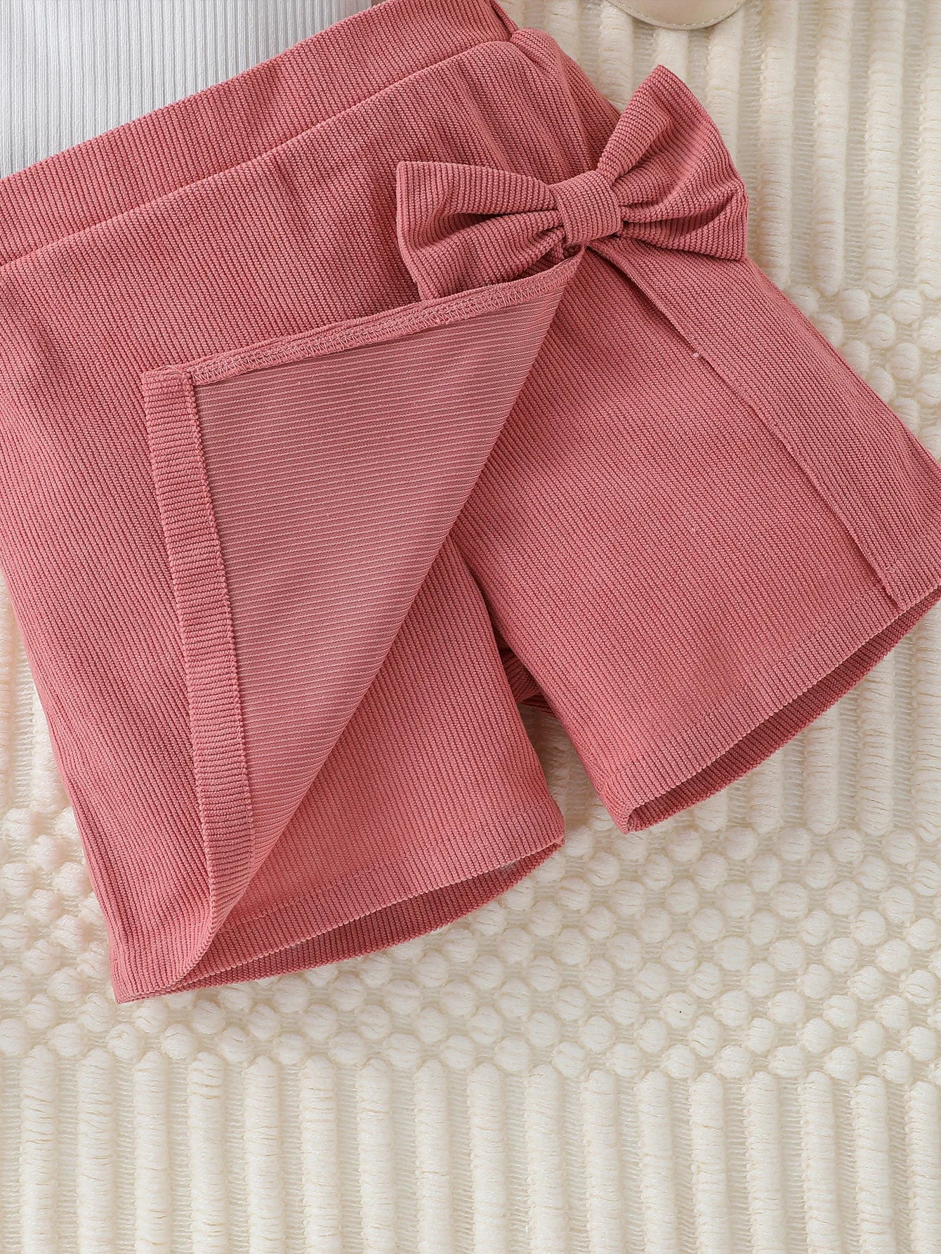 Heart Puff Sleeve Top & Bow Shorts Set
