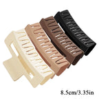 4-Piece Coffee & Black Hair Claw Clip Set