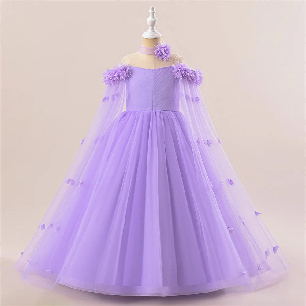 Flower Lace Princess Tutu Dress for Girls