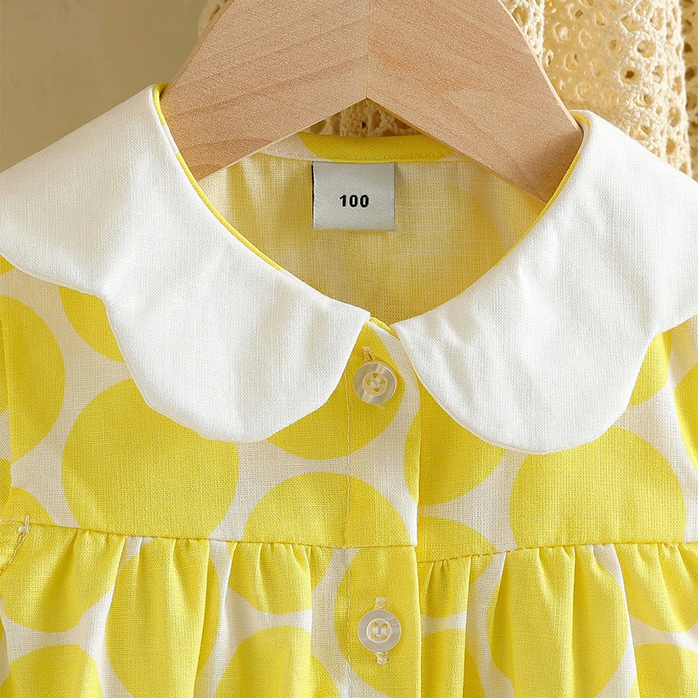 Yellow Polka Dot Summer Dress