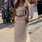 Women’s Lace Splice Two-Piece Set