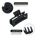 4-Piece Coffee & Black Hair Claw Clip Set