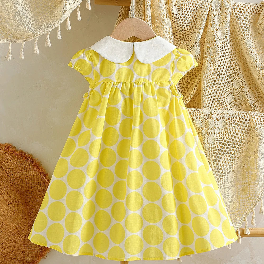 Yellow Polka Dot Summer Dress