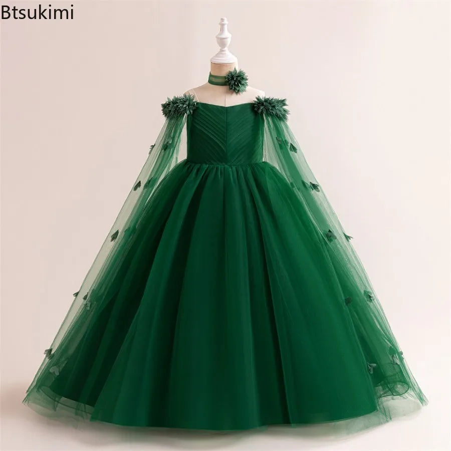 Flower Lace Princess Tutu Dress for Girls