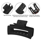 4-Piece Coffee & Black Hair Claw Clip Set