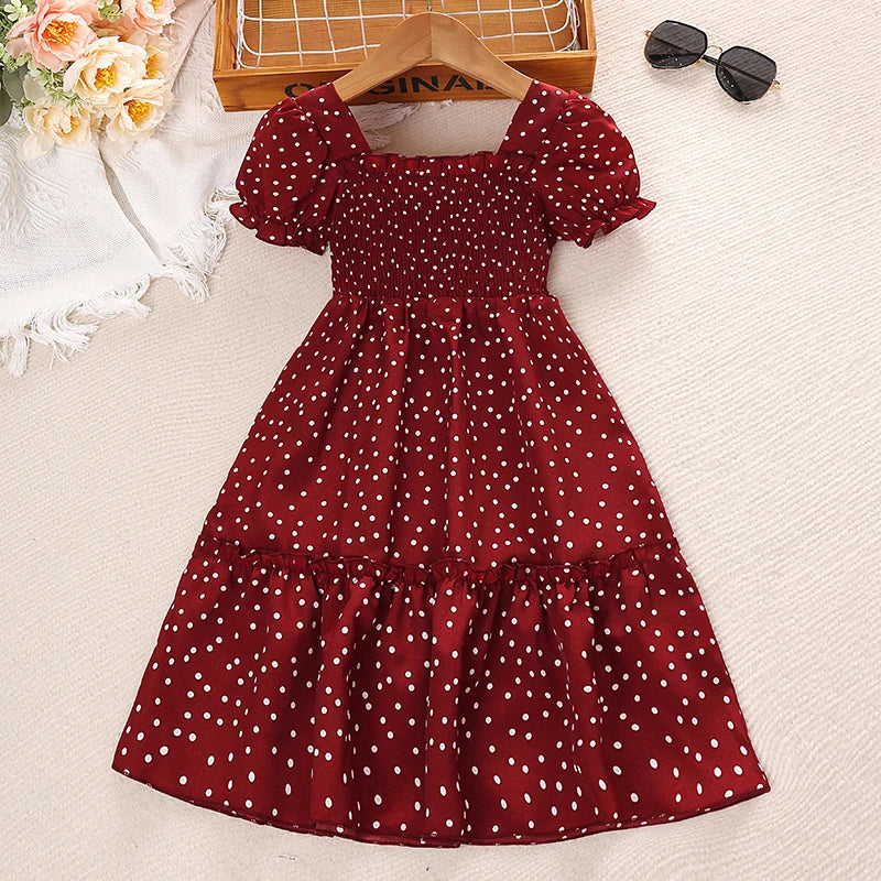 Red Polka Dot Patchwork Dress