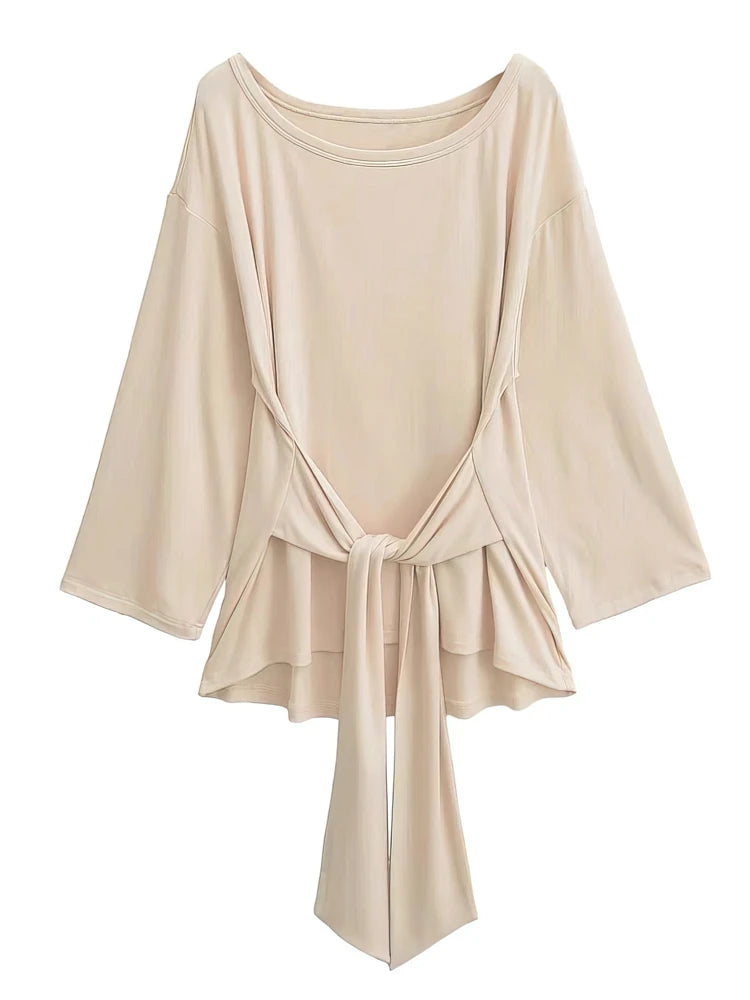 Women’s Off-Shoulder Loose Fit Long Sleeve Tee
