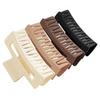 4-Piece Coffee & Black Hair Claw Clip Set