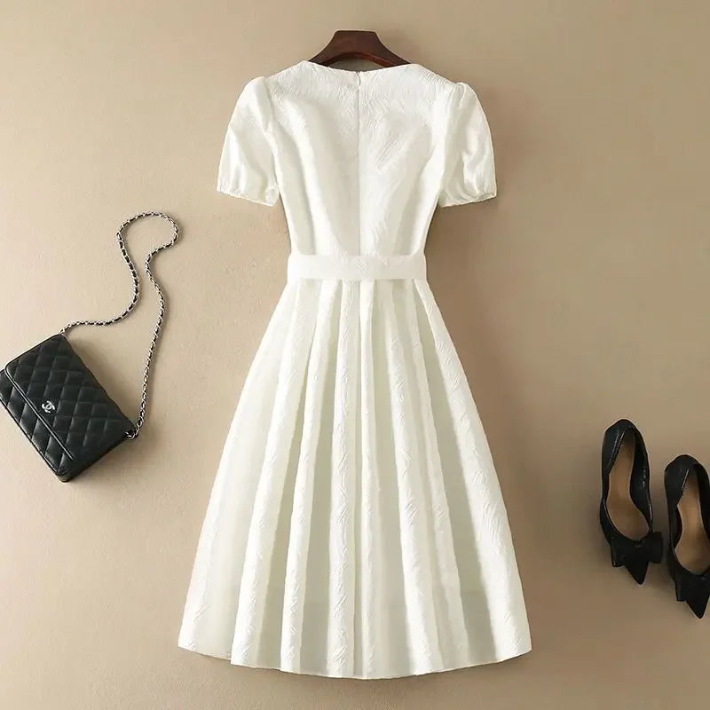 Elegant Korean Style Midi Dress