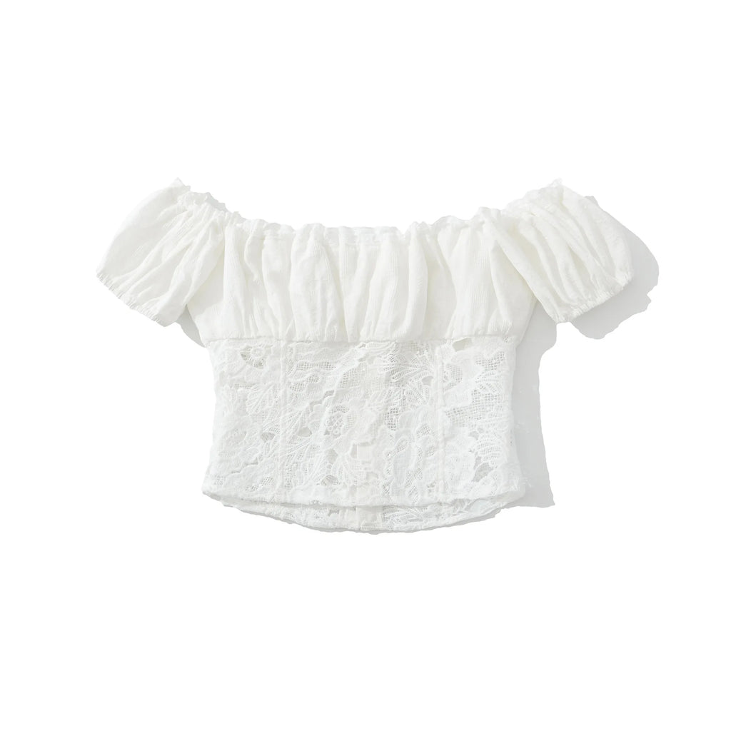 Women’s Lace Splice Two-Piece Set