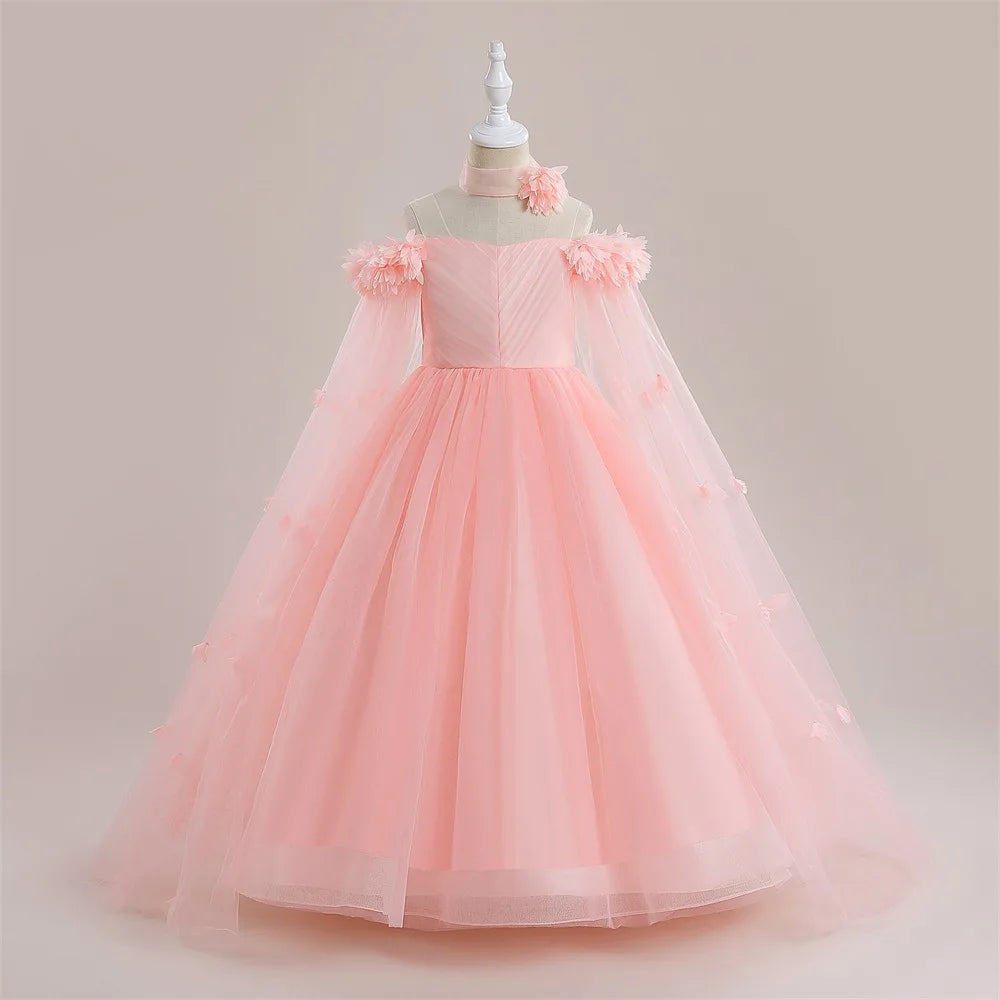 Flower Lace Princess Tutu Dress for Girls