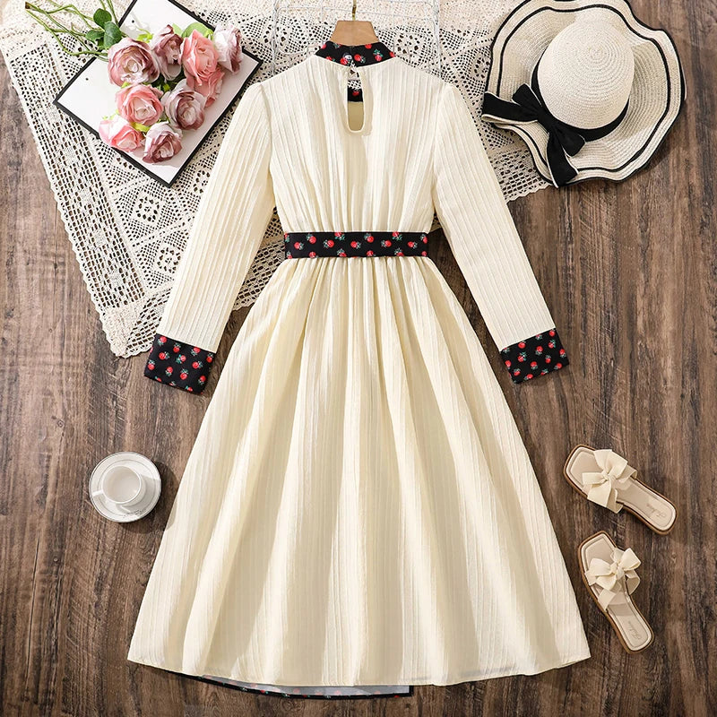 Floral Panel Modest Dress