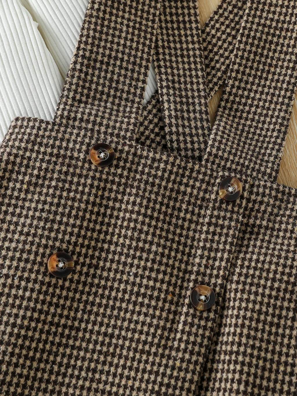 Long Sleeve Top & Plaid Skirt Set