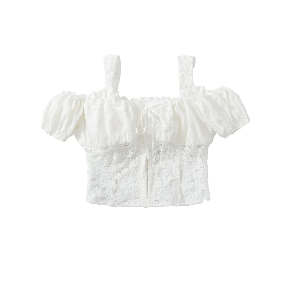 Women’s Lace Splice Two-Piece Set