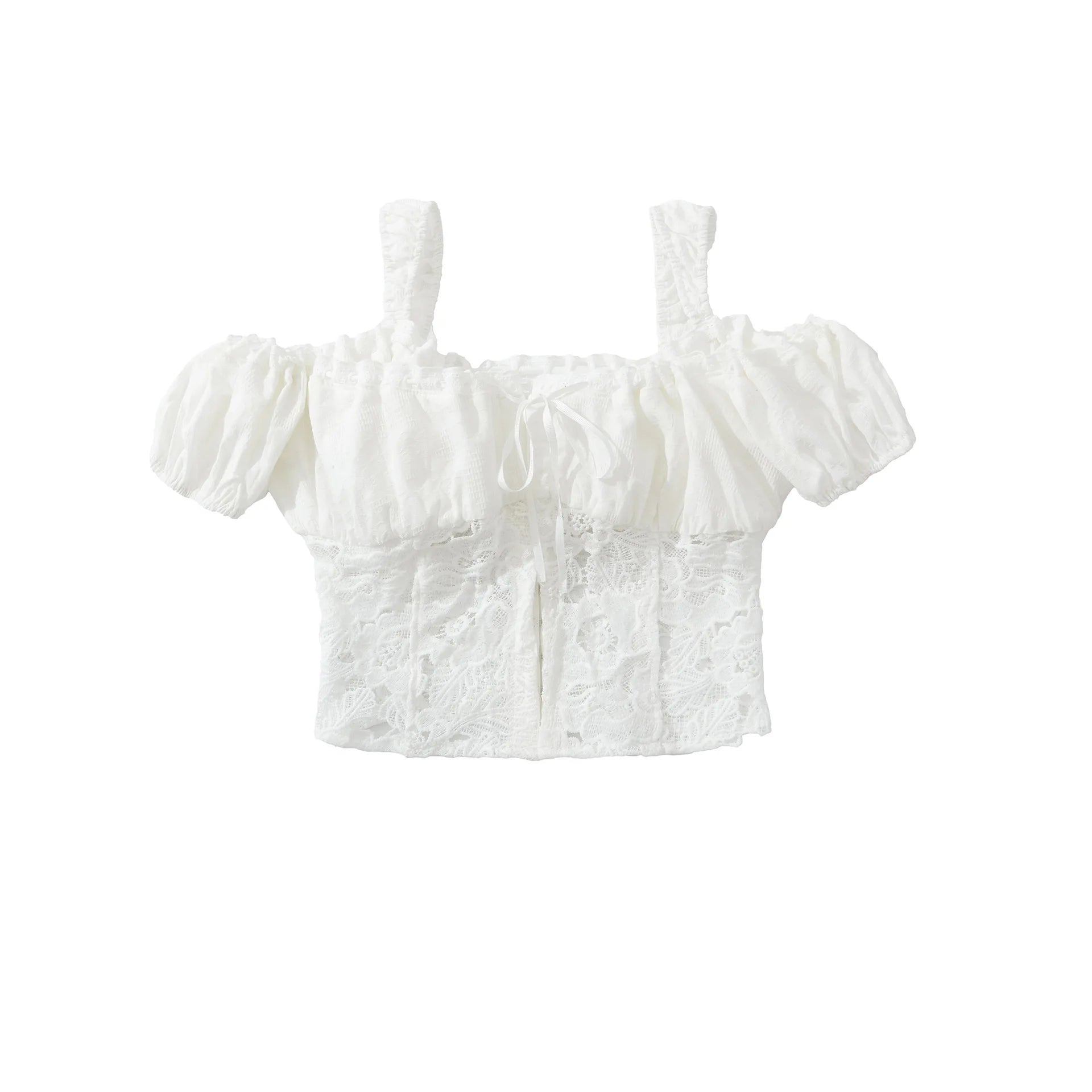 Women’s Lace Splice Two-Piece Set