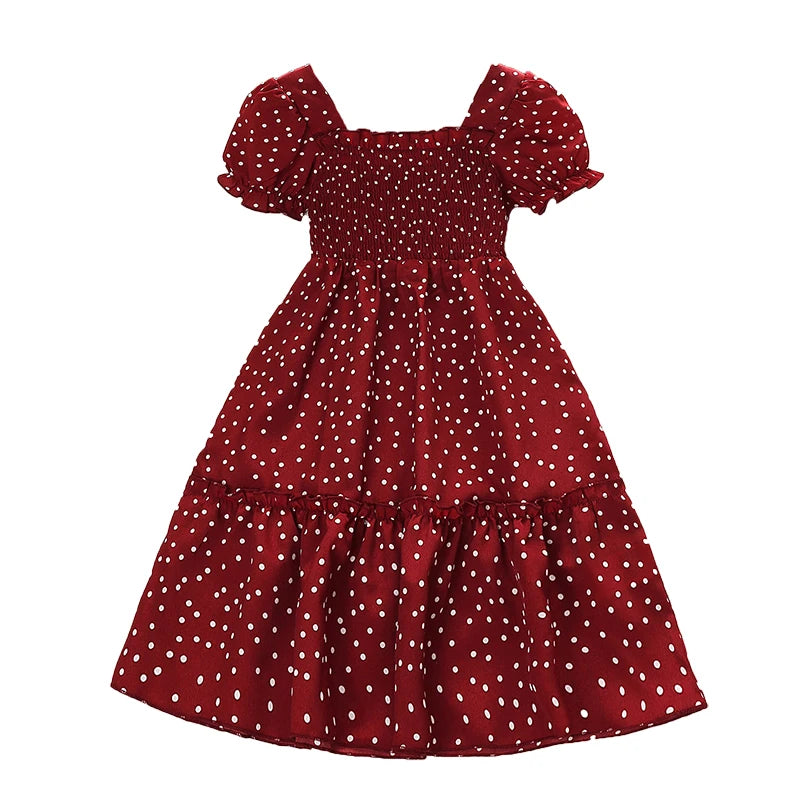 Red Polka Dot Patchwork Dress