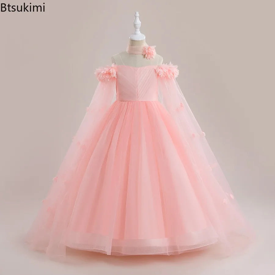 Flower Lace Princess Tutu Dress for Girls