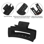 4-Piece Coffee & Black Hair Claw Clip Set
