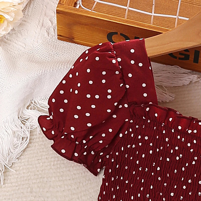 Red Polka Dot Patchwork Dress