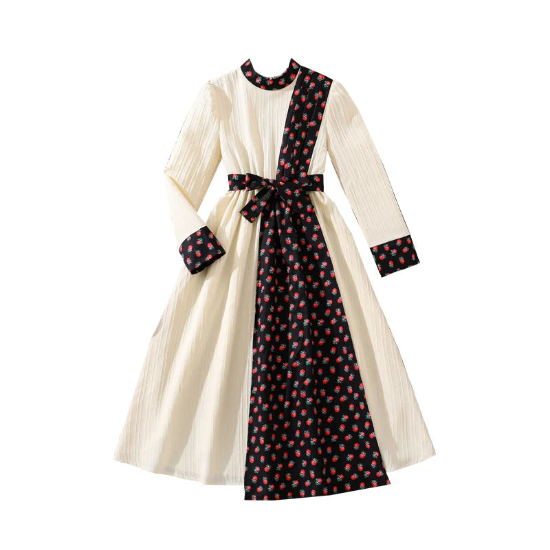 Floral Panel Modest Dress