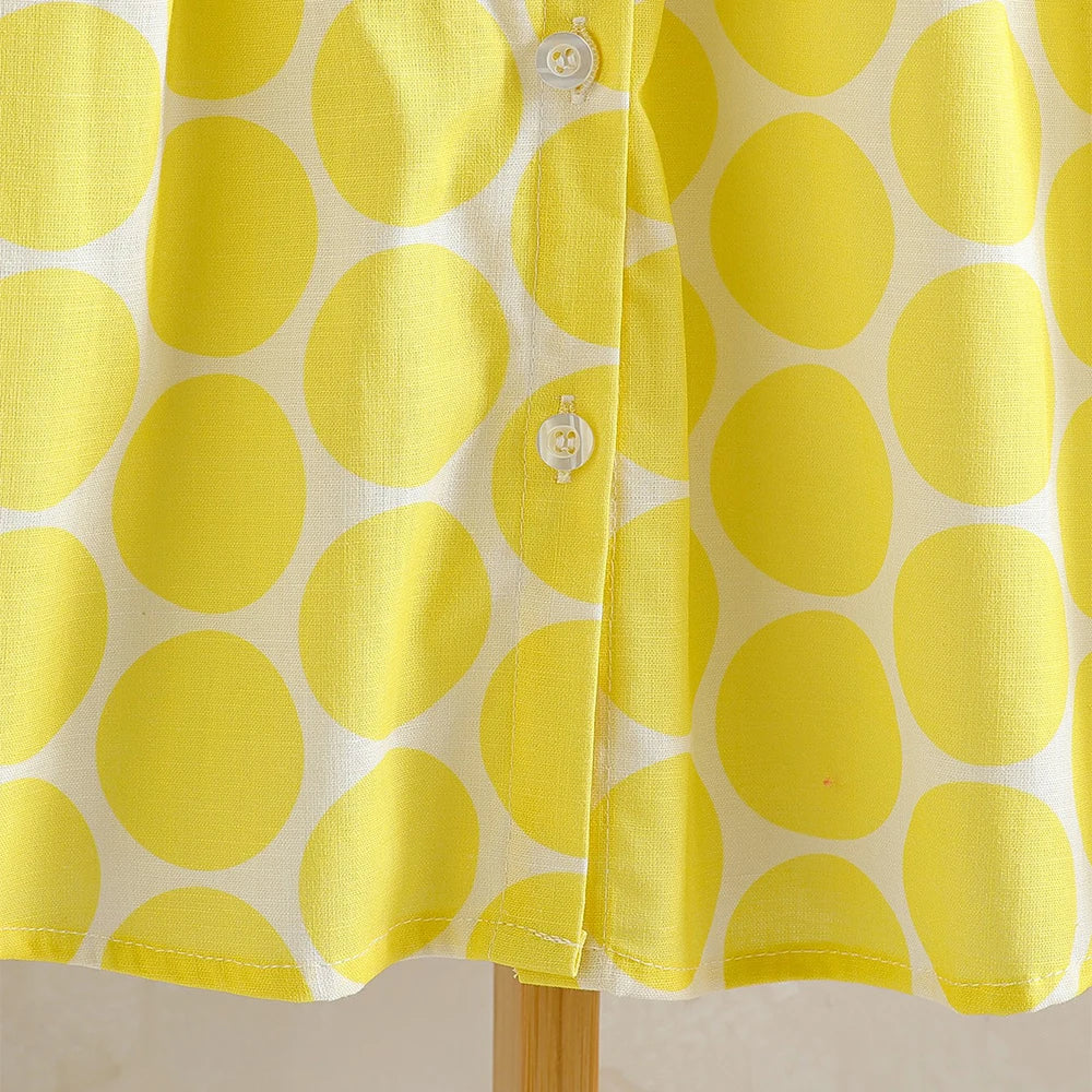 Yellow Polka Dot Summer Dress