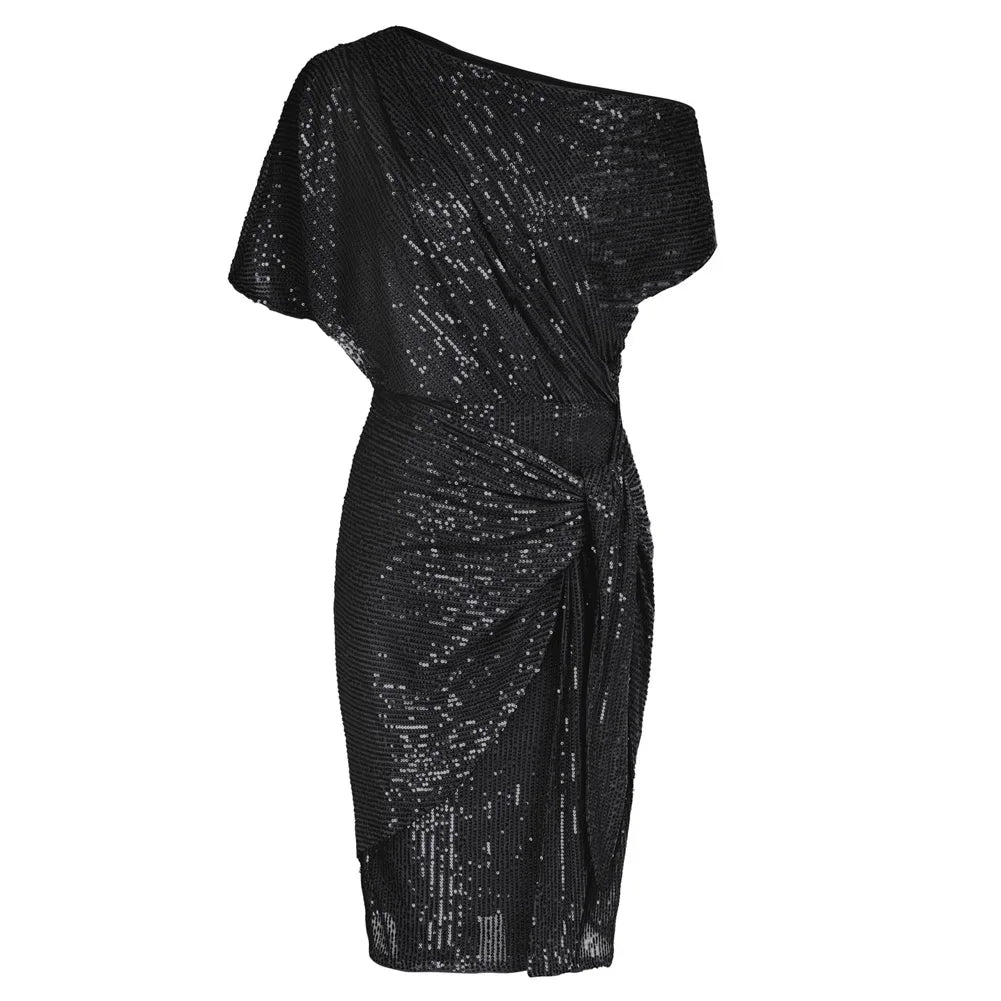 Elegant Sequin Off Shoulder Party Dress