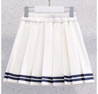 Girls Sailor Collar Striped Summer Set