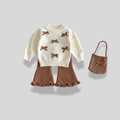 Baby Girl 3 Piece Knitted Outfit Set