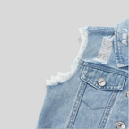 Sleeveless Top & Denim Skirt Set