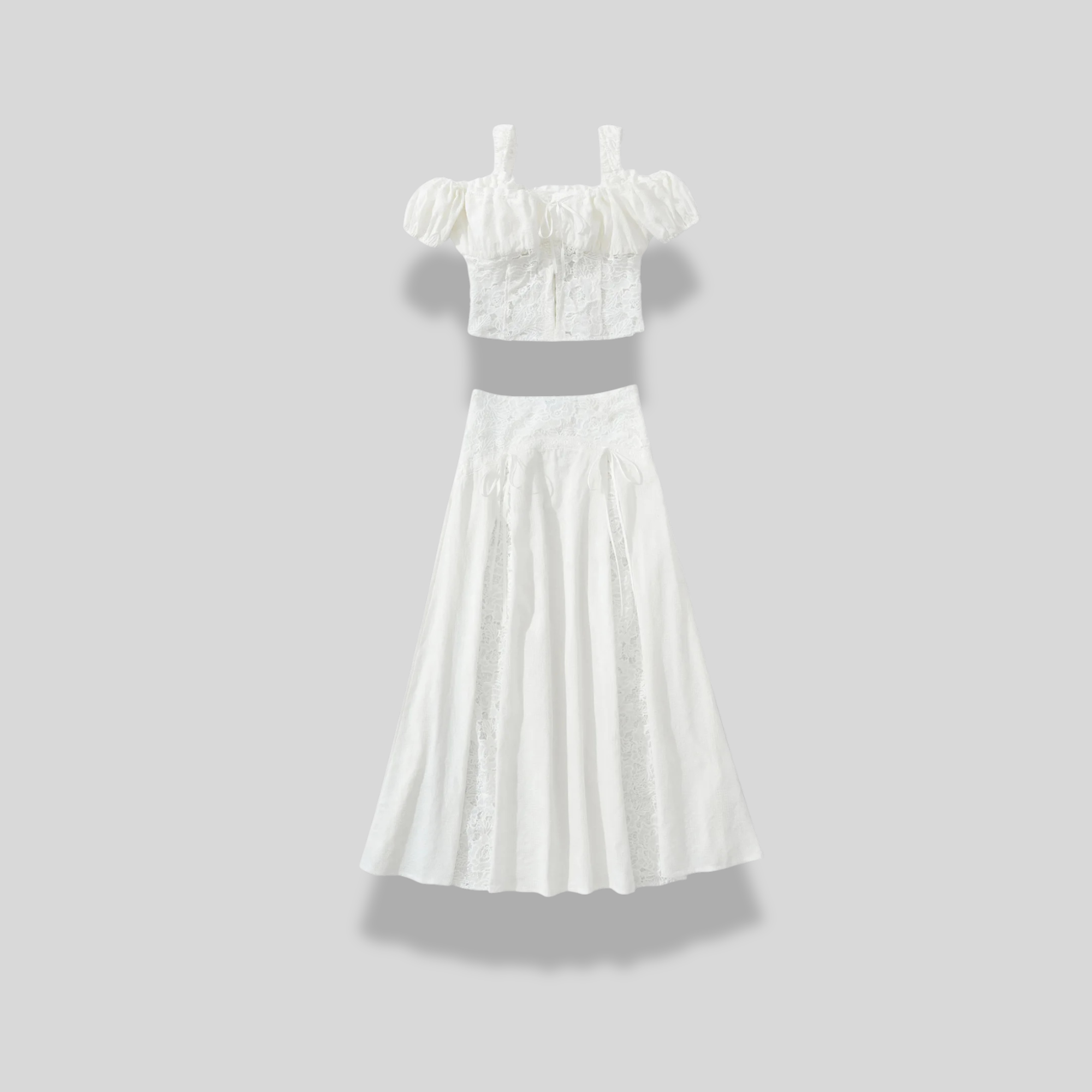 Women’s Lace Splice Two-Piece Set