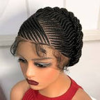HD Braided Lace Wig - Cornrow Updo Style