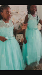 European Style Young Girl Evening Party Dress Flower Girl Wedding Gown for 3-12yrs Elegant Children's Graduation