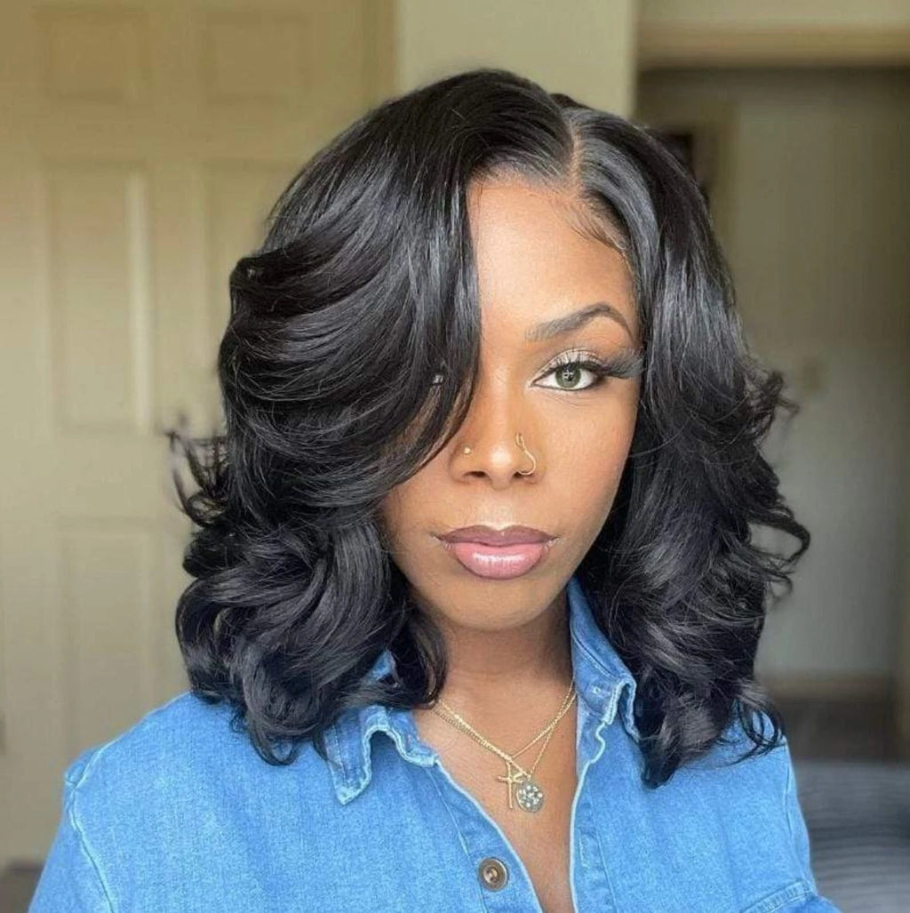 Premium Short Curly Bob Lace Wig