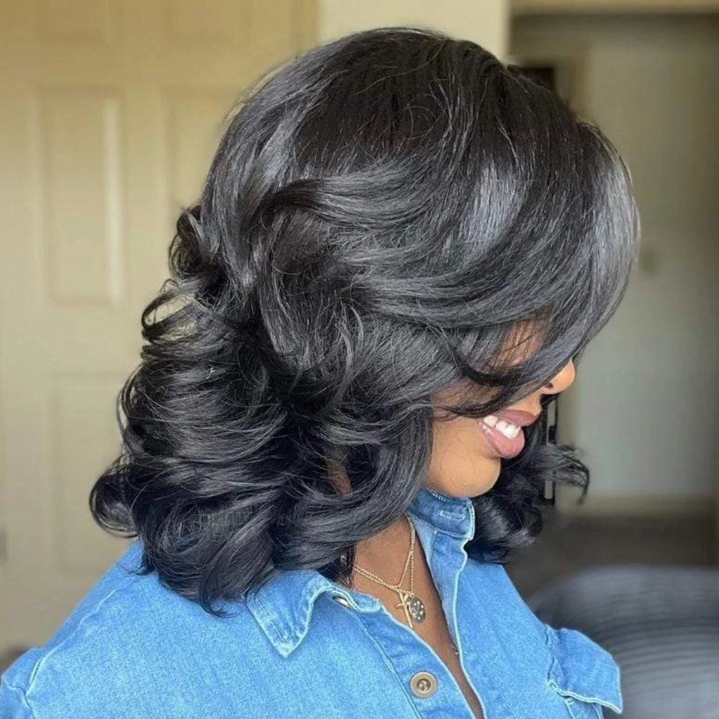 Premium Short Curly Bob Lace Wig